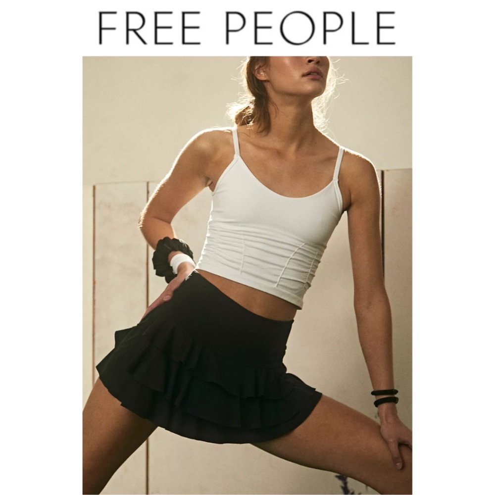 Free People Good Karma Ruched Crop Tank